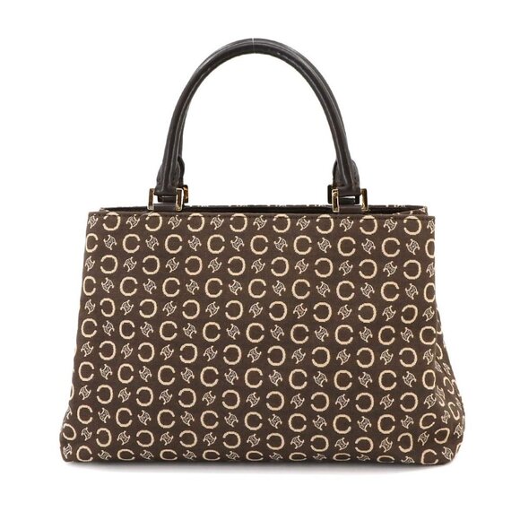 CELINE Macadam C Logos Hand Bag Canvas Leather Brown Vintage 90267081 - Picture 1 of 9